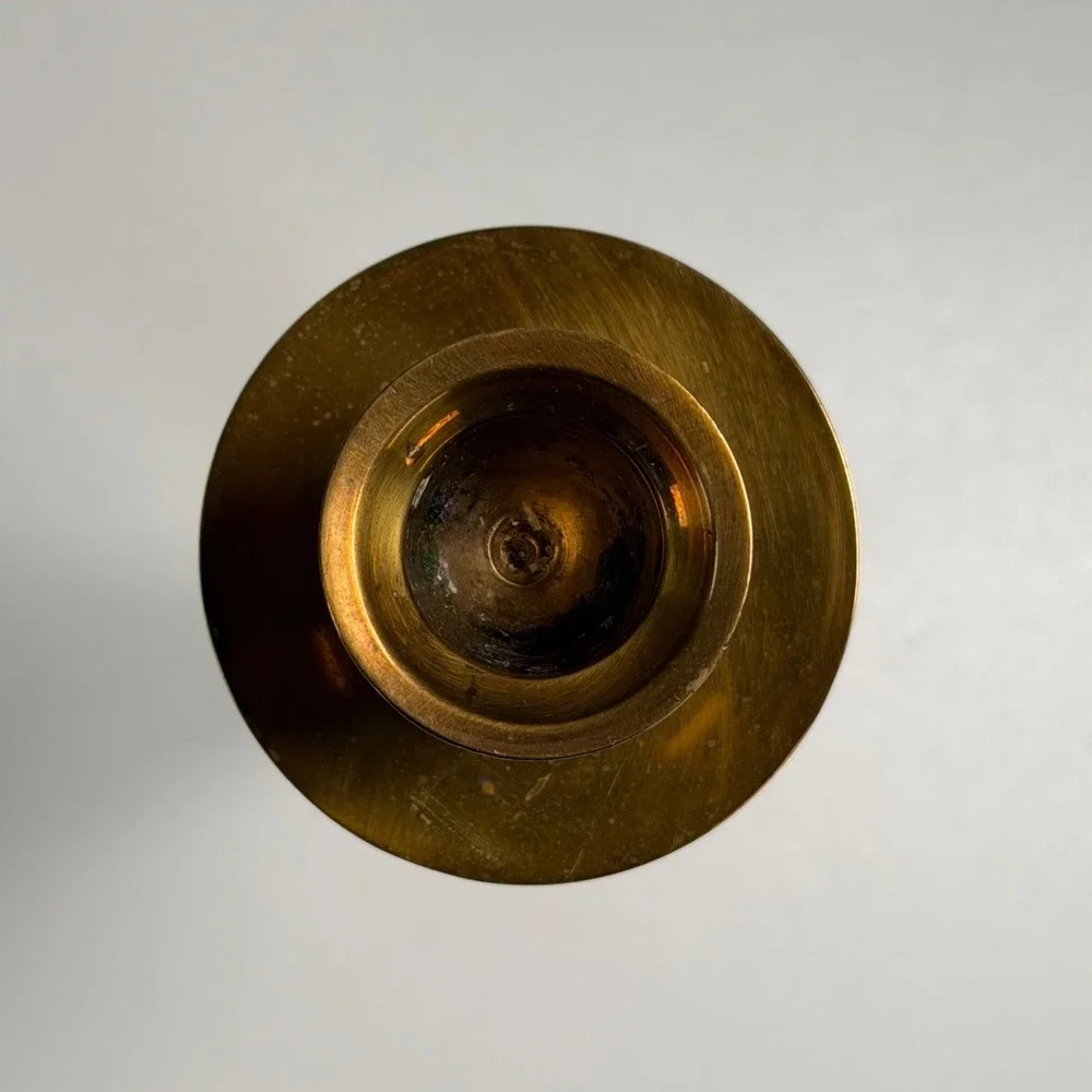 Vintage Brass Twist Candle Stick French‎ Old World Cottagecore Table Decor